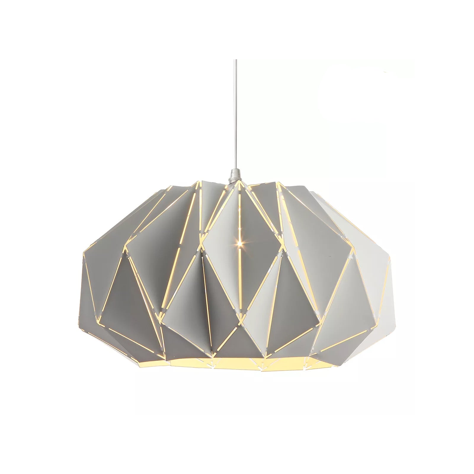 Lámpara Colgante Acero Blanco 125V E27 IP20 – Calux